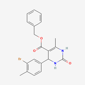 molecular formula C20H19BrN2O3 B4162686 Benzyl 4-(3-bromo-4-methylphenyl)-6-methyl-2-oxo-1,2,3,4-tetrahydropyrimidine-5-carboxylate 