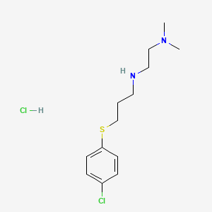 molecular formula C13H22Cl2N2S B4162943 N-[3-(4-chlorophenyl)sulfanylpropyl]-N',N'-dimethylethane-1,2-diamine;hydrochloride 