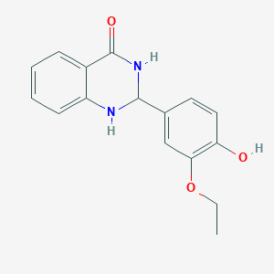molecular formula C16H16N2O3 B416309 2-(3-ethoxy-4-hydroxyphenyl)-2,3-dihydro-1H-quinazolin-4-one CAS No. 303138-18-3