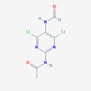molecular formula C7H6Cl2N4O2 B041631 N-(4,6-Dichloro-5-formamidopyrimidin-2-yl)acetamide CAS No. 136470-91-2
