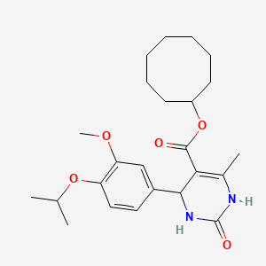 molecular formula C24H34N2O5 B4163118 Cyclooctyl 4-[3-methoxy-4-(propan-2-yloxy)phenyl]-6-methyl-2-oxo-1,2,3,4-tetrahydropyrimidine-5-carboxylate 