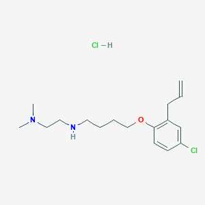 molecular formula C17H28Cl2N2O B4163153 N-[4-(4-chloro-2-prop-2-enylphenoxy)butyl]-N',N'-dimethylethane-1,2-diamine;hydrochloride 