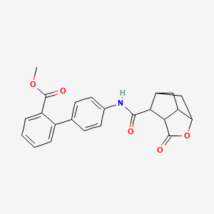 molecular formula C23H21NO5 B4163171 Methyl 2-[4-[(5-oxo-4-oxatricyclo[4.2.1.03,7]nonane-9-carbonyl)amino]phenyl]benzoate 