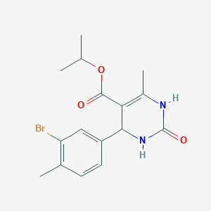 molecular formula C16H19BrN2O3 B4163229 Propan-2-yl 4-(3-bromo-4-methylphenyl)-6-methyl-2-oxo-1,2,3,4-tetrahydropyrimidine-5-carboxylate 