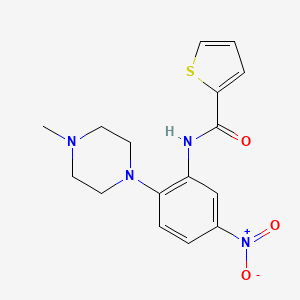 molecular formula C16H18N4O3S B4163404 N-[2-(4-methylpiperazin-1-yl)-5-nitrophenyl]thiophene-2-carboxamide 