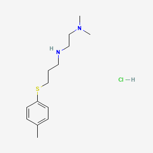 molecular formula C14H25ClN2S B4163554 N',N'-dimethyl-N-[3-(4-methylphenyl)sulfanylpropyl]ethane-1,2-diamine;hydrochloride 