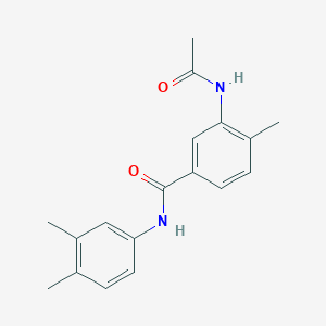 molecular formula C18H20N2O2 B4163607 3-(Acetylamino)-N~1~-(3,4-dimethylphenyl)-4-methylbenzamide 