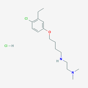 molecular formula C16H28Cl2N2O B4163726 N-[4-(4-chloro-3-ethylphenoxy)butyl]-N',N'-dimethylethane-1,2-diamine;hydrochloride 