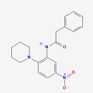 molecular formula C19H21N3O3 B4163978 N-(5-nitro-2-piperidin-1-ylphenyl)-2-phenylacetamide 