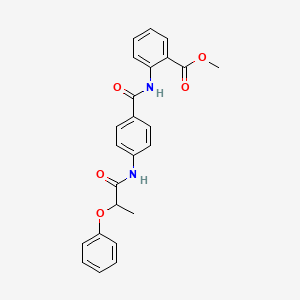 molecular formula C24H22N2O5 B4164141 Methyl 2-[({4-[(2-phenoxypropanoyl)amino]phenyl}carbonyl)amino]benzoate 