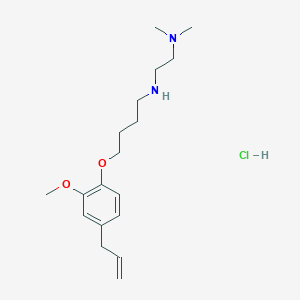 molecular formula C18H31ClN2O2 B4164149 N-[4-(2-methoxy-4-prop-2-enylphenoxy)butyl]-N',N'-dimethylethane-1,2-diamine;hydrochloride 