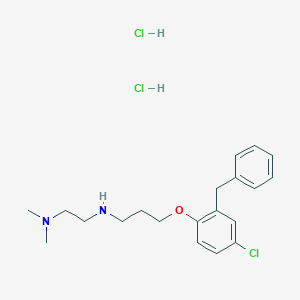 molecular formula C20H29Cl3N2O B4164194 N-[3-(2-benzyl-4-chlorophenoxy)propyl]-N',N'-dimethylethane-1,2-diamine;dihydrochloride 