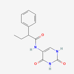 molecular formula C14H15N3O3 B4164240 N-(2,4-dioxo-1,2,3,4-tetrahydropyrimidin-5-yl)-2-phenylbutanamide 