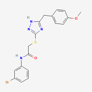 molecular formula C18H17BrN4O2S B4164245 N-(3-bromophenyl)-2-{[5-(4-methoxybenzyl)-4H-1,2,4-triazol-3-yl]sulfanyl}acetamide 
