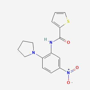 molecular formula C15H15N3O3S B4164350 N-(5-nitro-2-pyrrolidin-1-ylphenyl)thiophene-2-carboxamide 
