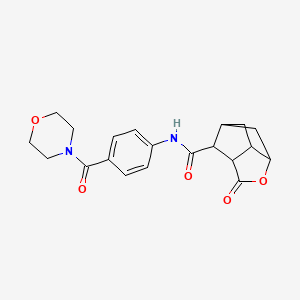molecular formula C20H22N2O5 B4164379 N-[4-(morpholin-4-ylcarbonyl)phenyl]-2-oxohexahydro-2H-3,5-methanocyclopenta[b]furan-7-carboxamide 