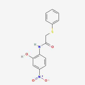 molecular formula C14H12N2O4S B4164390 N-(2-hydroxy-4-nitrophenyl)-2-(phenylsulfanyl)acetamide 