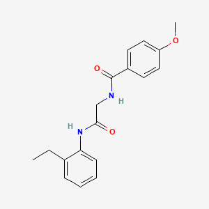 molecular formula C18H20N2O3 B4164462 N-[2-(2-ethylanilino)-2-oxoethyl]-4-methoxybenzamide 