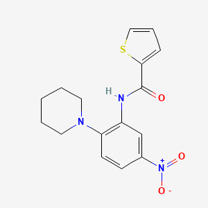molecular formula C16H17N3O3S B4164488 N-(5-nitro-2-piperidin-1-ylphenyl)thiophene-2-carboxamide 