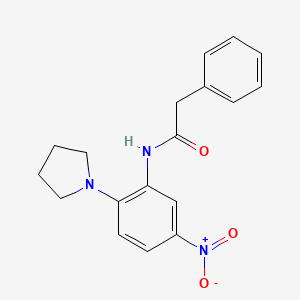 molecular formula C18H19N3O3 B4164516 N-(5-nitro-2-pyrrolidin-1-ylphenyl)-2-phenylacetamide 