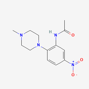 molecular formula C13H18N4O3 B4164536 N-[2-(4-methylpiperazin-1-yl)-5-nitrophenyl]acetamide 