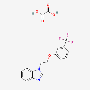 molecular formula C18H15F3N2O5 B4164585 Oxalic acid;1-[2-[3-(trifluoromethyl)phenoxy]ethyl]benzimidazole 