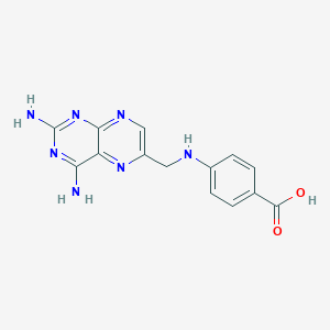 molecular formula C14H13N7O2 B041646 4-(N-((2,4-Diamino-6-pteridinyl)methyl)amino)benzoic acid CAS No. 36093-85-3