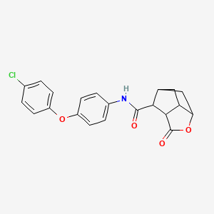 molecular formula C21H18ClNO4 B4164607 N-[4-(4-chlorophenoxy)phenyl]-2-oxohexahydro-2H-3,5-methanocyclopenta[b]furan-7-carboxamide 