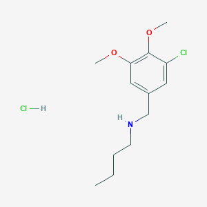 molecular formula C13H21Cl2NO2 B4164808 N-[(3-chloro-4,5-dimethoxyphenyl)methyl]butan-1-amine;hydrochloride 