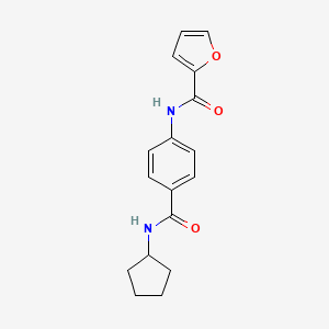 molecular formula C17H18N2O3 B4164831 N-[4-(cyclopentylcarbamoyl)phenyl]furan-2-carboxamide 