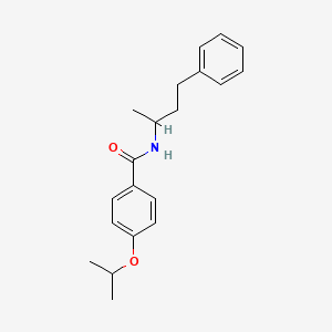 molecular formula C20H25NO2 B4165461 N-(4-phenylbutan-2-yl)-4-(propan-2-yloxy)benzamide 