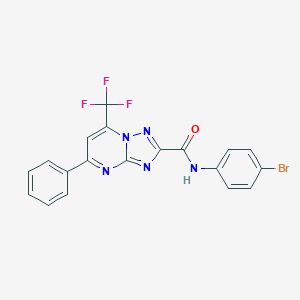 molecular formula C19H11BrF3N5O B416547 N-(4-bromophenyl)-5-phenyl-7-(trifluoromethyl)-[1,2,4]triazolo[1,5-a]pyrimidine-2-carboxamide 