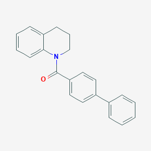 molecular formula C22H19NO B416549 biphenyl-4-yl(3,4-dihydroquinolin-1(2H)-yl)methanone 