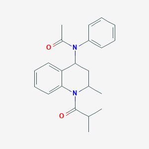 molecular formula C22H26N2O2 B416550 N-[2-methyl-1-(2-methylpropanoyl)-3,4-dihydro-2H-quinolin-4-yl]-N-phenylacetamide CAS No. 295363-83-6