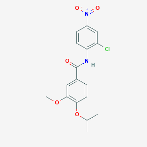 molecular formula C17H17ClN2O5 B4165563 N-(2-chloro-4-nitrophenyl)-3-methoxy-4-propan-2-yloxybenzamide 