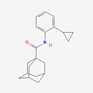 molecular formula C20H25NO B4165652 N-(2-cyclopropylphenyl)tricyclo[3.3.1.1~3,7~]decane-1-carboxamide 
