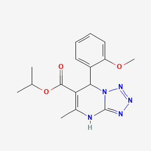 molecular formula C16H19N5O3 B4165803 propan-2-yl 7-(2-methoxyphenyl)-5-methyl-4,7-dihydrotetrazolo[1,5-a]pyrimidine-6-carboxylate 