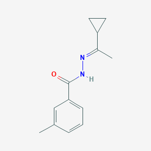 molecular formula C13H16N2O B416592 N'-(1-cyclopropylethylidene)-3-methylbenzohydrazide 