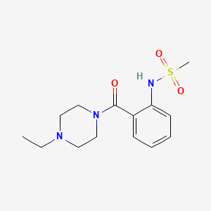 molecular formula C14H21N3O3S B4166070 N-{2-[(4-ethylpiperazin-1-yl)carbonyl]phenyl}methanesulfonamide 