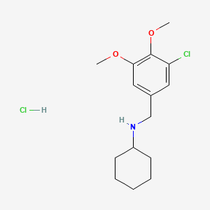 molecular formula C15H23Cl2NO2 B4166113 N-[(3-chloro-4,5-dimethoxyphenyl)methyl]cyclohexanamine;hydrochloride 