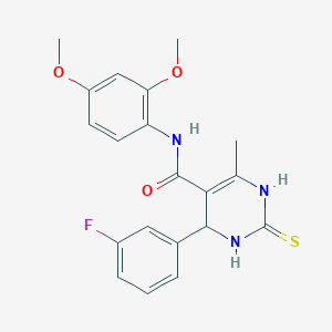 molecular formula C20H20FN3O3S B4166404 N-(2,4-dimethoxyphenyl)-4-(3-fluorophenyl)-6-methyl-2-thioxo-1,2,3,4-tetrahydropyrimidine-5-carboxamide 
