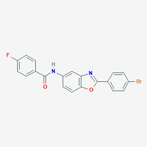 molecular formula C20H12BrFN2O2 B416653 N-[2-(4-bromophenyl)-1,3-benzoxazol-5-yl]-4-fluorobenzamide 