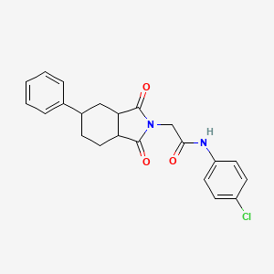 molecular formula C22H21ClN2O3 B4166708 N-(4-chlorophenyl)-2-(1,3-dioxo-5-phenyl-3a,4,5,6,7,7a-hexahydroisoindol-2-yl)acetamide 
