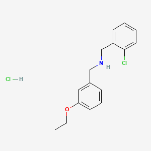 molecular formula C16H19Cl2NO B4166943 N-[(2-chlorophenyl)methyl]-1-(3-ethoxyphenyl)methanamine;hydrochloride 