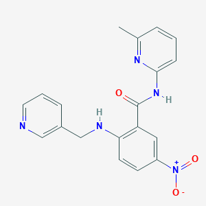 molecular formula C19H17N5O3 B4166950 N-(6-methylpyridin-2-yl)-5-nitro-2-(pyridin-3-ylmethylamino)benzamide 