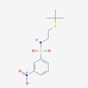 molecular formula C12H18N2O4S2 B4167021 N-[2-(tert-butylsulfanyl)ethyl]-3-nitrobenzenesulfonamide 