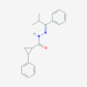 molecular formula C20H22N2O B416726 N'-(2-methyl-1-phenylpropylidene)-2-phenylcyclopropanecarbohydrazide 