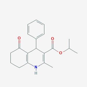 molecular formula C20H23NO3 B416736 Propan-2-yl 2-methyl-5-oxo-4-phenyl-1,4,5,6,7,8-hexahydroquinoline-3-carboxylate 