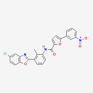 molecular formula C25H16ClN3O5 B4167383 N-[3-(5-chloro-1,3-benzoxazol-2-yl)-2-methylphenyl]-5-(3-nitrophenyl)furan-2-carboxamide 