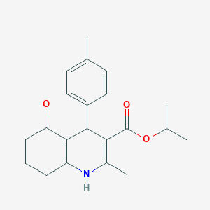 molecular formula C21H25NO3 B416741 Propan-2-yl 2-methyl-4-(4-methylphenyl)-5-oxo-1,4,5,6,7,8-hexahydroquinoline-3-carboxylate 